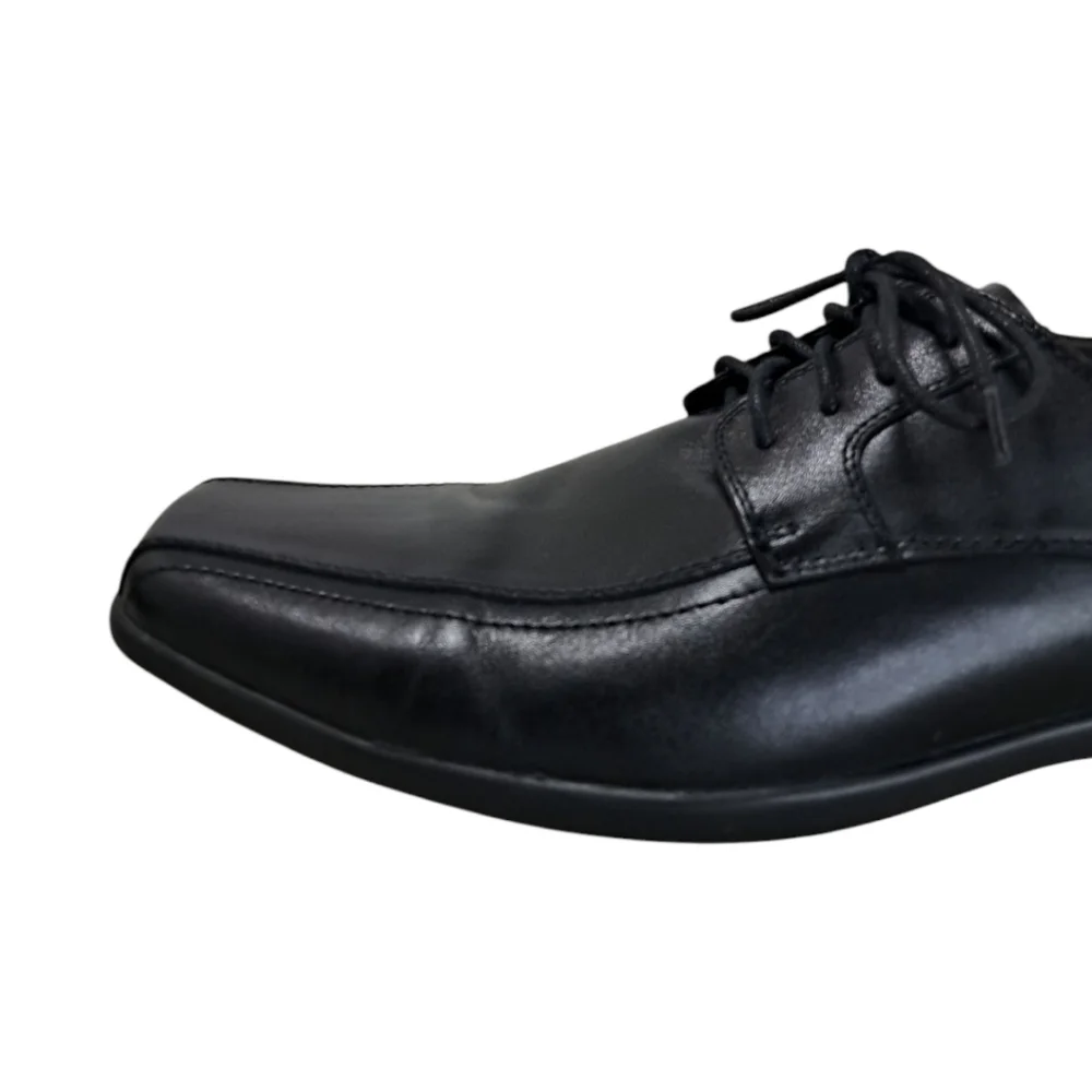 Asher Green Black Leather Oxfords Size 13 - Picture 3 of 14
